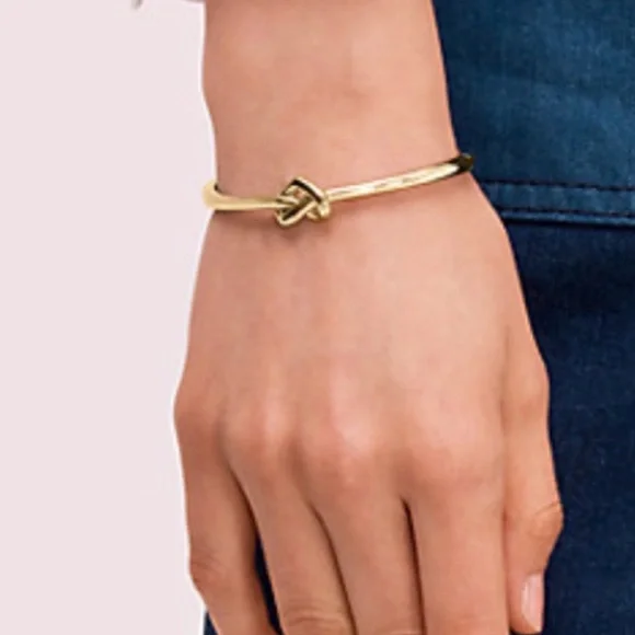 Kate Spade NY Gold Love Knot Bangle Bracelet - Picture 2 of 7